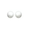 Boucles d'oreilles plaqué or 750 3 microns et perles blanches puces tiges