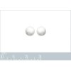 Boucles d'oreilles puces Perles blanches d'imitation 6 mm Plaqué Or jaune 750