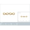 Boucles d'oreilles symbole Infini Plaqué Or 750 puces d'oreilles 10mm x 4mm