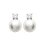 Boucles d'oreilles 11 mm - Alya - argent 925 rhodié - zircons - imitation perles