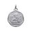 Pendentif Ange médaille 16mm x 16mm argent massif 925 rhodié