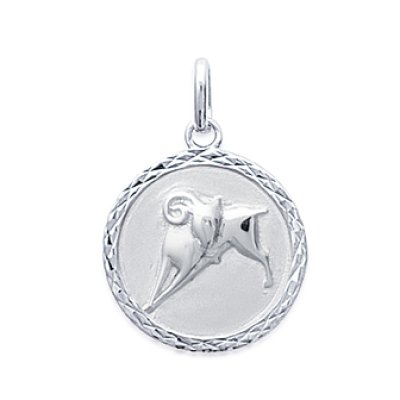 Pendentif argent massif 925 rhodié