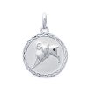 Pendentif argent massif 925 rhodié