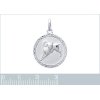 Pendentif argent massif 925 rhodié