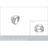 Bague argent massif 925 rhodié oxyde de zirconium et nacre