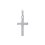 Pendentif argent 925 rhodié Croix catholique chrétienne 20mm x 10mm