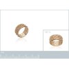 Bague plaqué or 750 5 microns et oxyde de zirconium