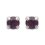 Boucles d'oreilles tige puces clous 3 mm - Alya - argent massif - cristal violet