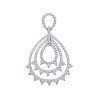 Pendentif argent massif 925 rhodié et oxyde de zirconium micro serti