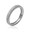 Bague argent massif 925 rhodié et oxyde de zirconium micro serti