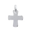 Pendentif Croix 15mm x 12mm argent massif 925 rhodié