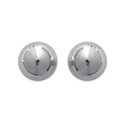 Boucles d'oreilles 10 mm clous tiges puces boules - Emilie - argent massif 925