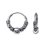 Petites créoles ethniques 12mm de Bali boule argent 925 massif