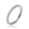 Bague argent massif 925 rhodié et oxyde de zirconium micro serti