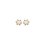 Boucles puces d'oreilles Plaqué Or 750 rondes 3 mm Zirconium 6 griffes