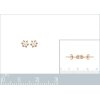 Boucles puces d'oreilles Plaqué Or 750 rondes 3 mm Zirconium 6 griffes