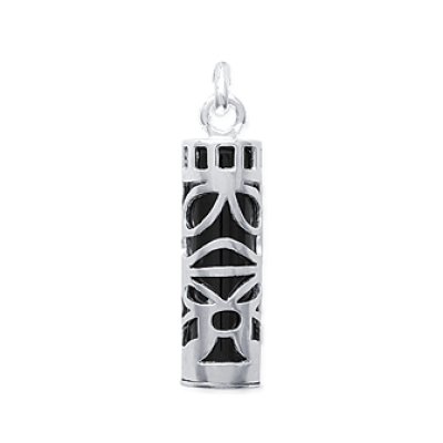 Pendentif argent massif 925 et imitation onyx