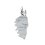 Pendentif Corse argent massif 925 carte 25mm x 12mm