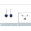 Boucles d'oreilles pendantes 14 mm - Tiana - argent 925 rhodié - zircon bleu