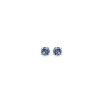Boucles d'oreilles tige puces clous 2 mm - Laura - argent massif - cristal bleu