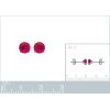 Boucles d'oreilles puces clous rondes pierre rose 5mm - Zoe - argent 925 rhodié