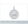 Pendentif argent massif 925 rhodié