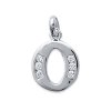 Pendentif argent massif 925 rhodié et oxyde de zirconium