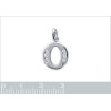 Pendentif argent massif 925 rhodié et oxyde de zirconium