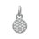 Pendentif argent massif 925 rhodié Médaille 7mm sertie de Zircons
