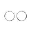 Boucles d'oreilles 12 mm anneau clous tiges - Esmée - argent massif 925 rhodié