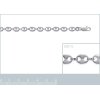 Bracelet argent massif 925 rhodié longueur 18 cm