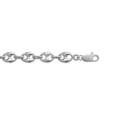 Collier argent massif 925 rhodié longueur 50 cm