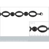Bracelet acier ruthénium longueur 19 cm