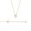Collier plaqué or 750 3 microns et oxyde de zirconium longueur 45 cm