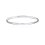 Jonc argent massif 925 rhodié diamètre 66 mm
