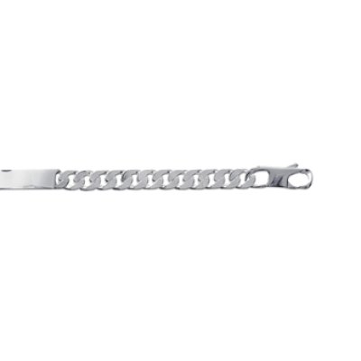 Gourmette à graver en argent massif 925   longueur 19 cm