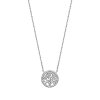 Collier argent massif 925 rhodié et oxyde de zirconium micro serti