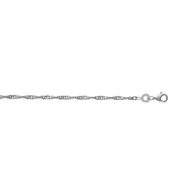 Bracelet argent massif 925 rhodié longueur 18 cm