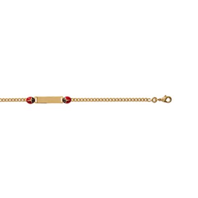 Bracelet plaqué or 750 3 microns et émail longueur 16 cm
