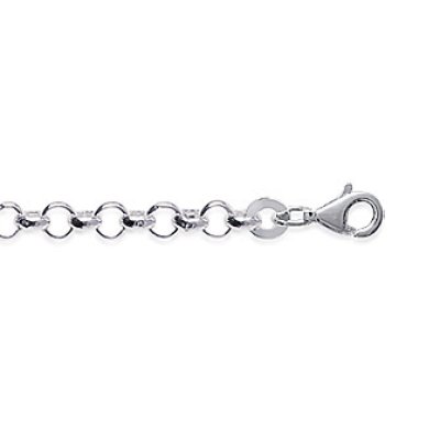 Bracelet argent massif 925 rhodié longueur 18 cm