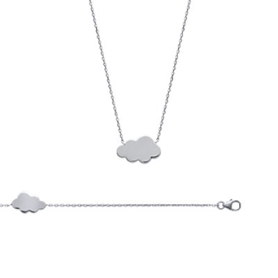 Collier argent massif 925 rhodié longueur 45 cm