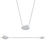 Collier argent massif 925 rhodié longueur 45 cm