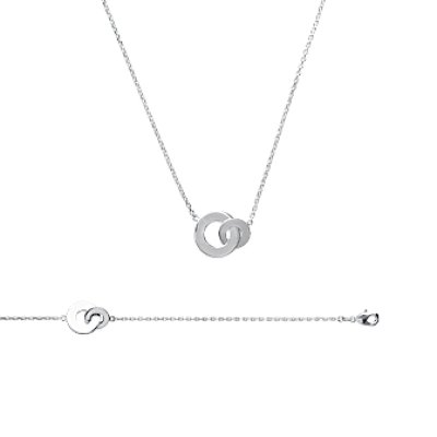 Collier argent massif 925 rhodié longueur 45 cm