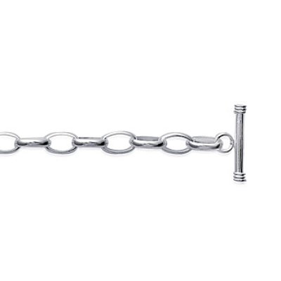 Bracelet argent massif 925 rhodié longueur 20 cm