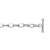 Bracelet argent massif 925 rhodié longueur 20 cm