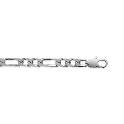 Bracelet argent massif 925 rhodié longueur 21 cm