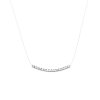 Collier argent massif 925 rhodié et oxyde de zirconium micro serti longueur 42 cm