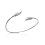 Jonc argent massif 925 rhodié et oxyde de zirconium diamètre 56 mm