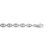 Bracelet argent massif 925 rhodié longueur 21 cm