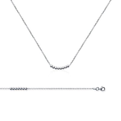 Collier argent massif 925 rhodié longueur 45 cm